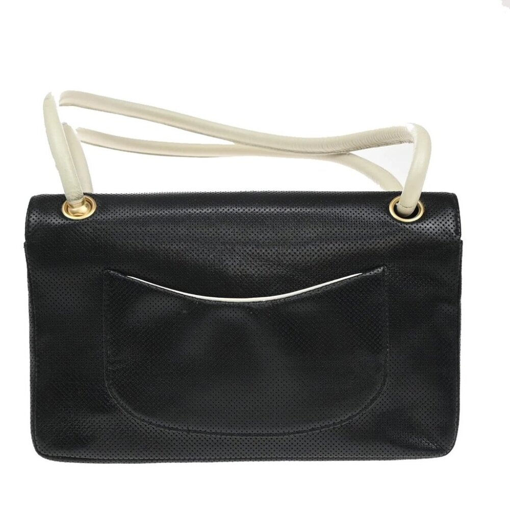 CHANEL CC Logo Shoulder Hand Bag Leather Black GHW France 687RF458 - Picture 11 of 14